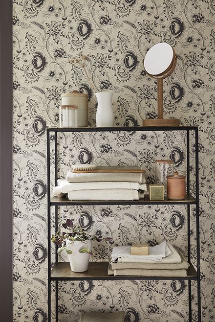 Обои Little Greene Archive Trails II Woodblock Mono Knightsbridge