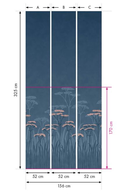 Обои Little Greene National Trust Achillea Nighttide