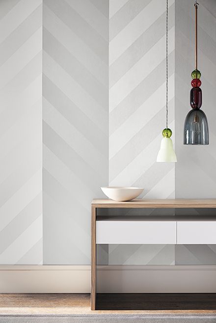 Обои Little Greene Painted Papers Elephant Stripe Bright White