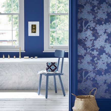 Обои Little Greene 20th Century Papers Camellia Smalt