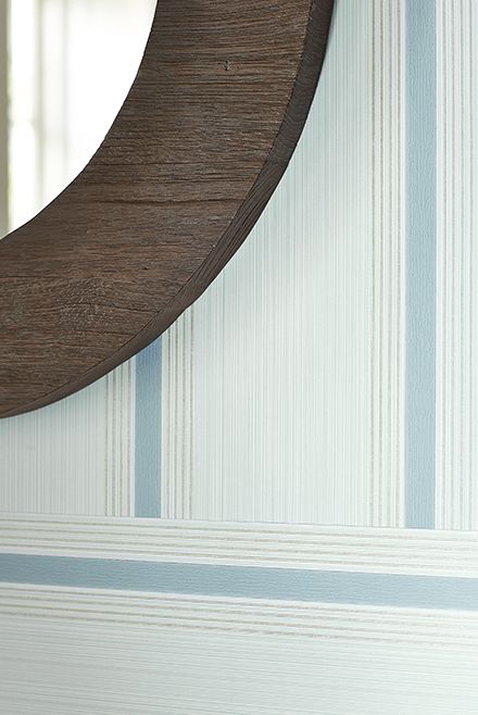 Обои Little Greene Painted Papers Cavendish Stripe Brush Blue