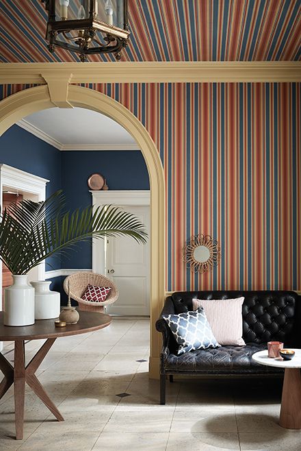 Обои Little Greene Painted Papers Colonial Stripe Morocco