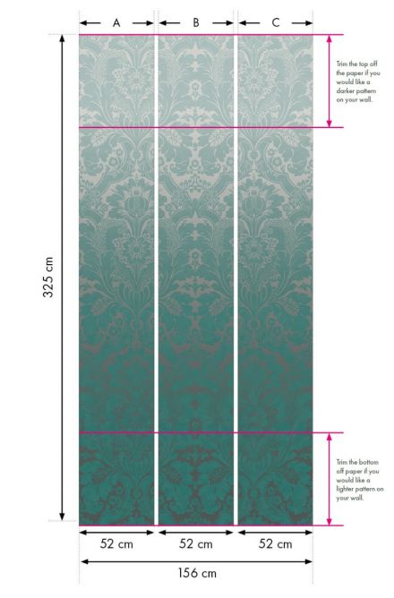 Обои Little Greene London Wallpapers V St Jamess Park Teal Fade