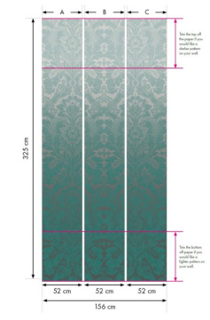 Обои Little Greene London Wallpapers V St Jamess Park Teal Fade