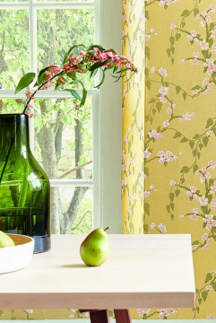 Обои Little Greene Archive Trails Sakura Yellow Lustre