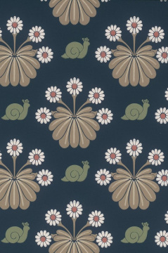 Обои Little Greene National Trust Papers II Burges Snail Dark Blue