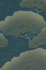 Обои Little Greene 20th Century Papers Pines Blue Pine