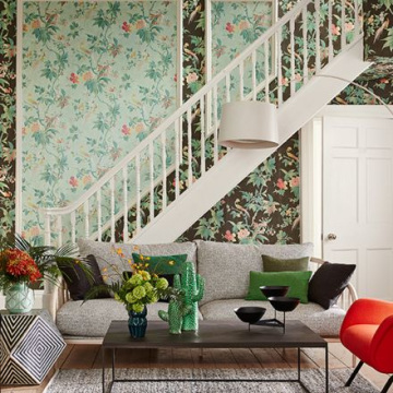 Обои Little Greene Archive Trails Paradise Aquamarine